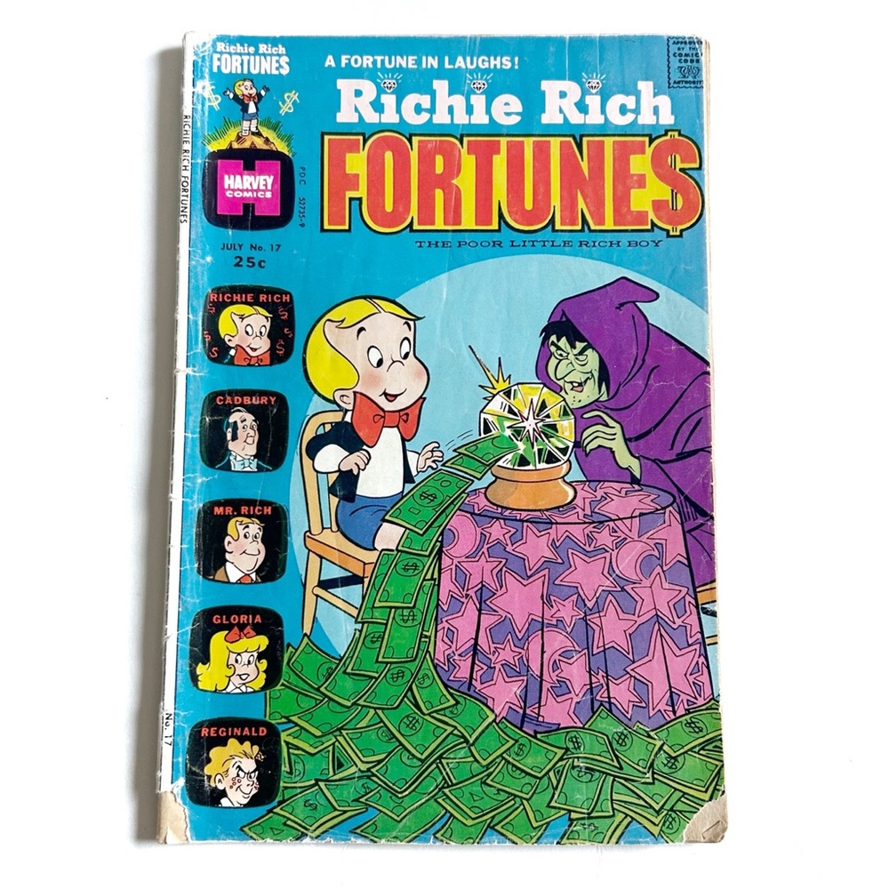 Vintage 1974 Richie Rich Fortunes Comic Book No 17 Harvey Comics Boy Cartoon 70s